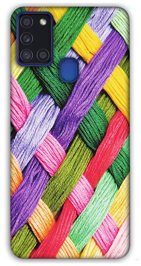 

Manharry Woolen Designer Back Cover For Samsung Galaxy A21S Multi