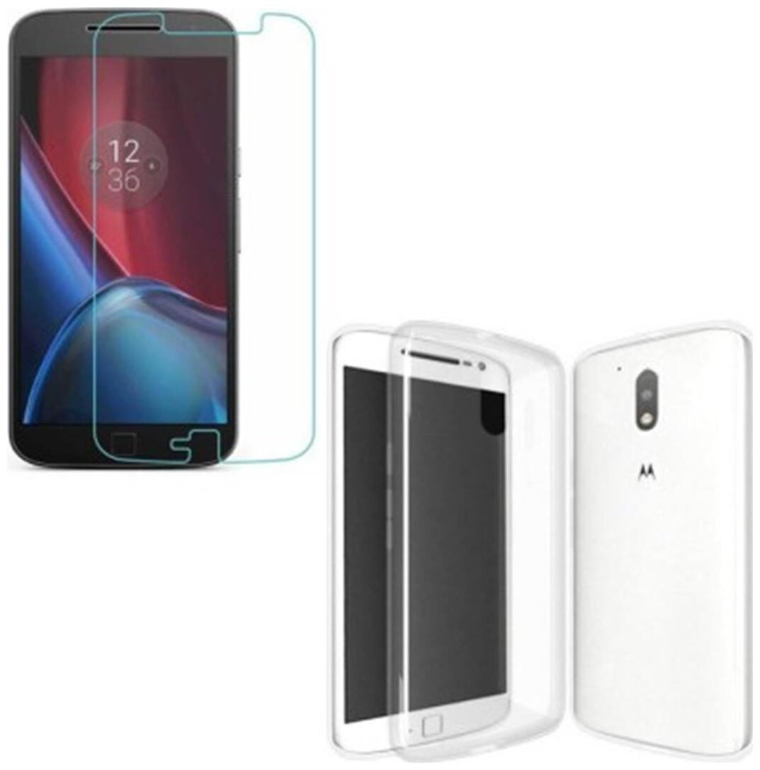

Mascost max Back Cover For Moto G4 Plus (Transparent) With Screen Guard