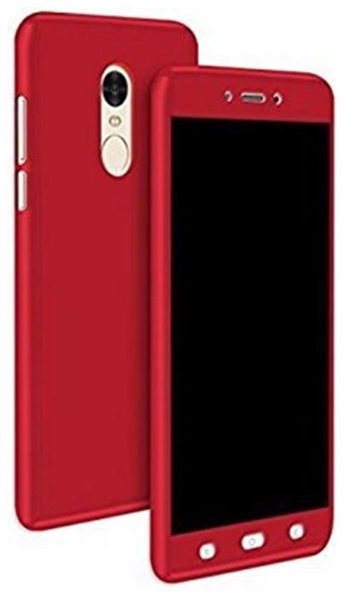 

Mascot max 360 degree back cover (red) full body protection front and back with tempered glass for redmi note4