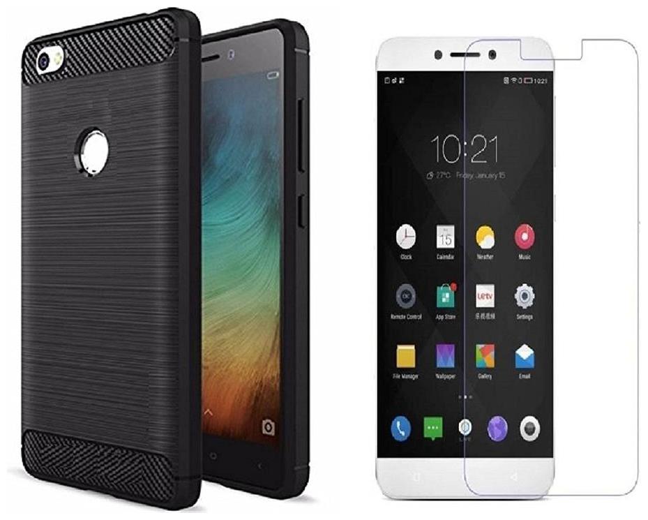 

Mascot max Armor Grip case black with tempered glass for Vivo V7 plus