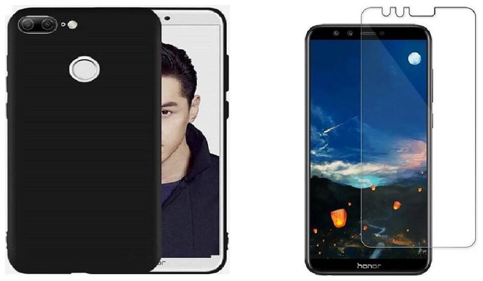 

Mascot max back cover black with tempered glass for Huawei Honor 9lite