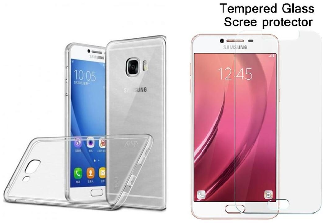 

Mascot max Back Cover and Screen Guard For Samsung Galaxy C5 (Transparent)