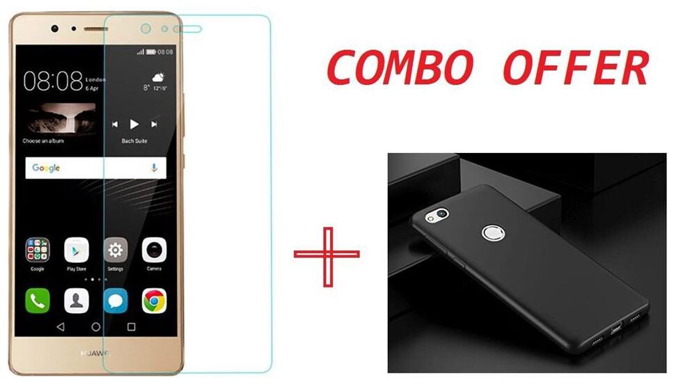 

Mascot max back cover black with tempered glass for Honor P9lite
