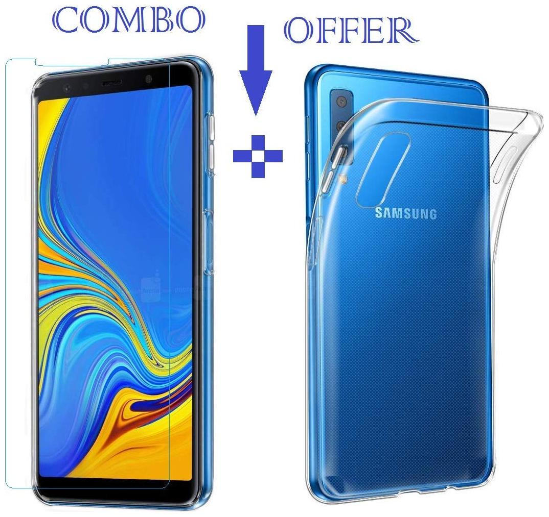 

Mascot max Back Cover For Samsung Galaxy A7 (2018) With Screen Guard (Transparent)