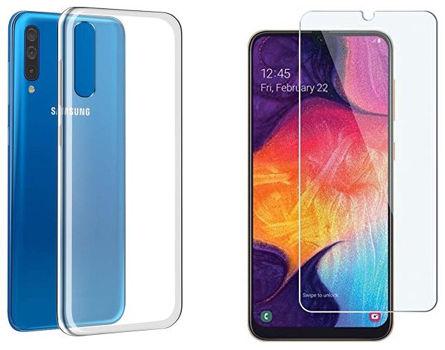 

Mascot Max Back Cover and Screen Guard For Galaxy A50 (Transparent)