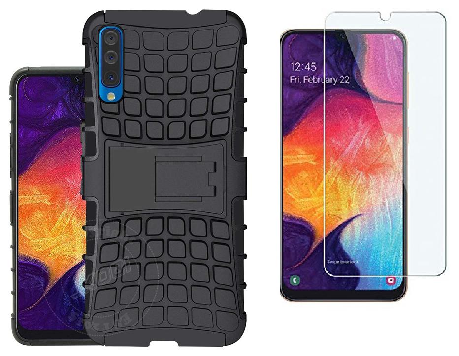 

Mascot Max Back Cover and Screen Guard For Samsung Galaxy A50 (Black)