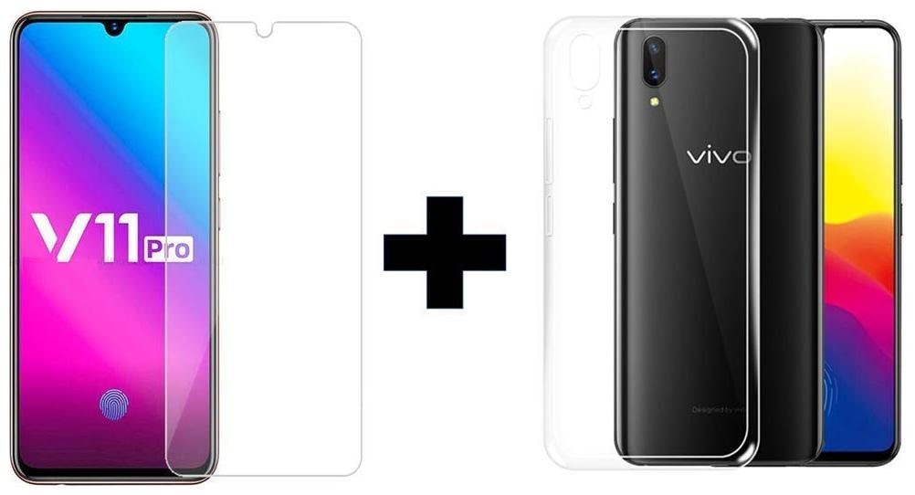 

Mascot max Back Cover For Vivo V11pro With Screen Guard (Transparent)