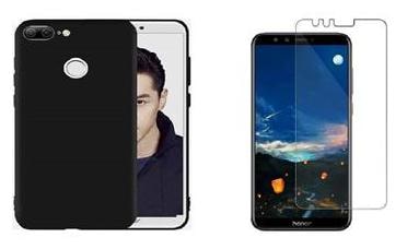 

Mascot max back cover black with tempered glass for Huawei Honor 9lite