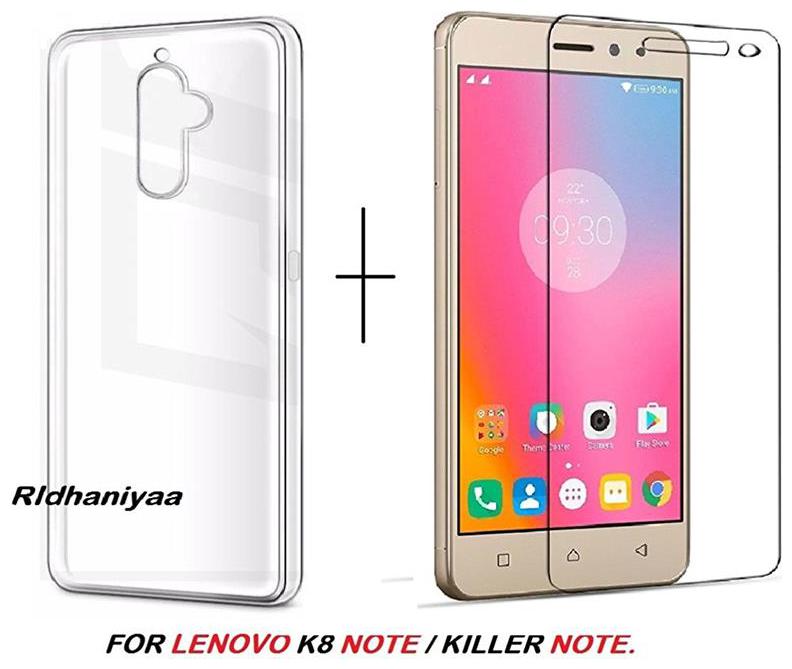 

Mascot max Back Cover and Screen Guard For Lenovo K8 Note (Transparent)