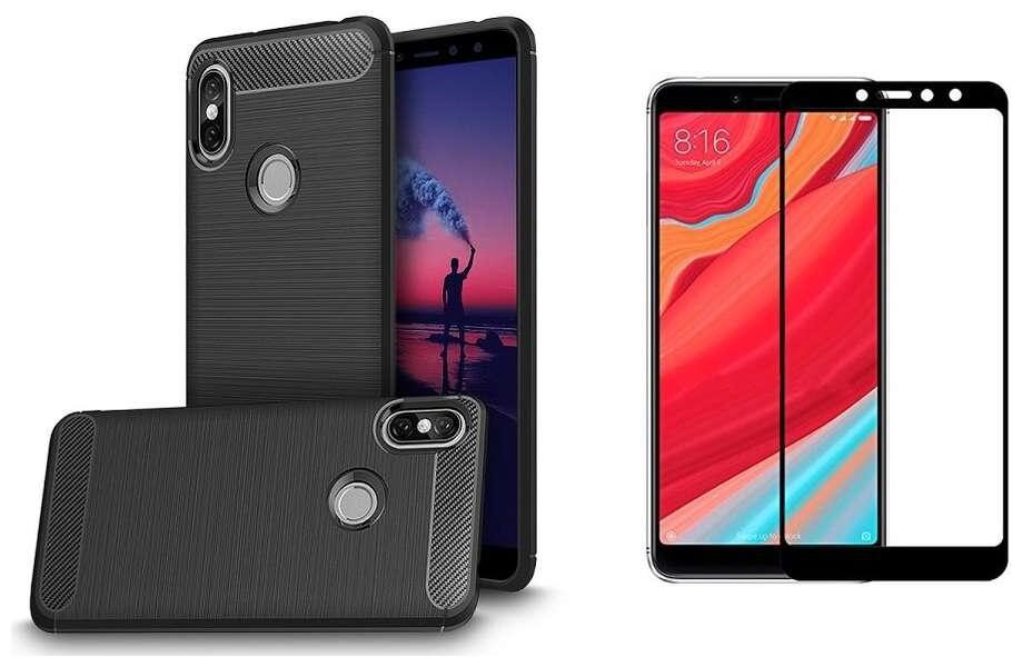 

Mascot Max Black Tempered Glass 9H 2 5D Glass With Hybrid Black Cover For Xioami Redmi Y2 (S2)
