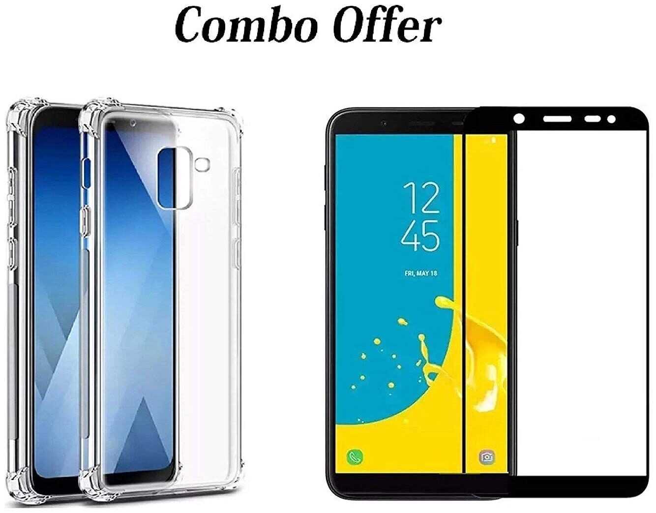 

Mascot max Back Cover For Samsung Galaxy J4plus 2018 With Screen Guard (Transparent)