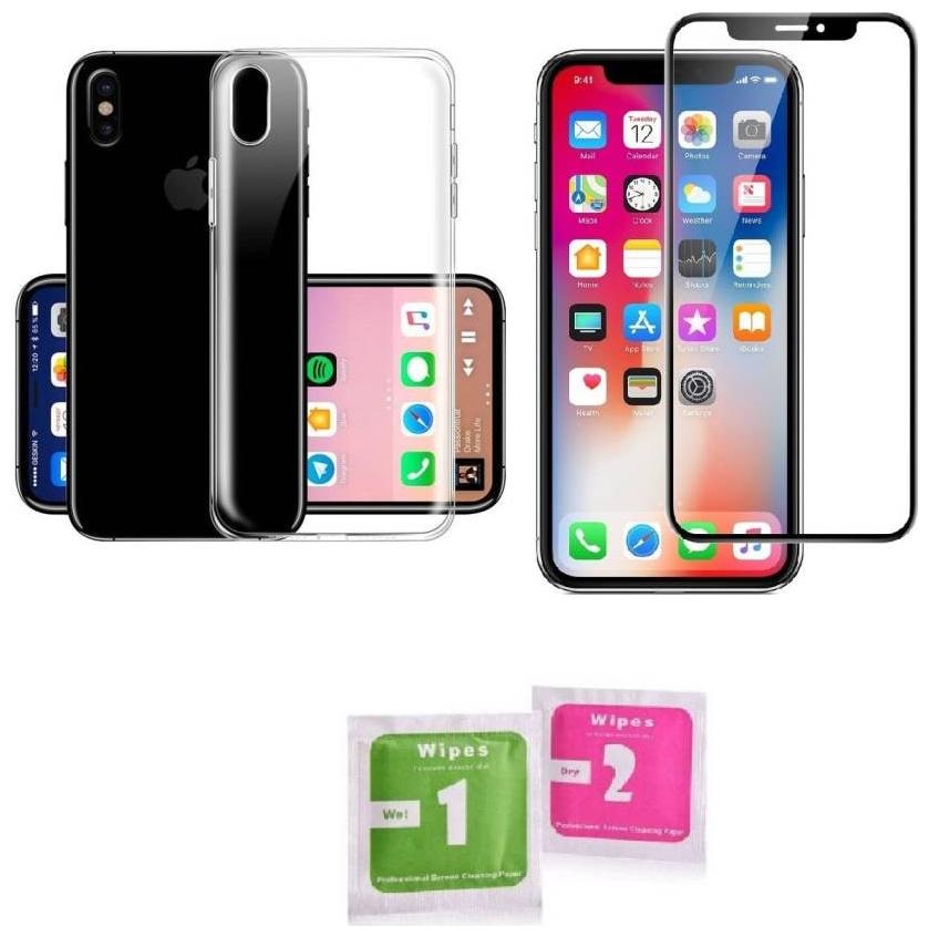 

Mascot max Back Cover For Apple iPhone X With Screen Guard (Transparent)