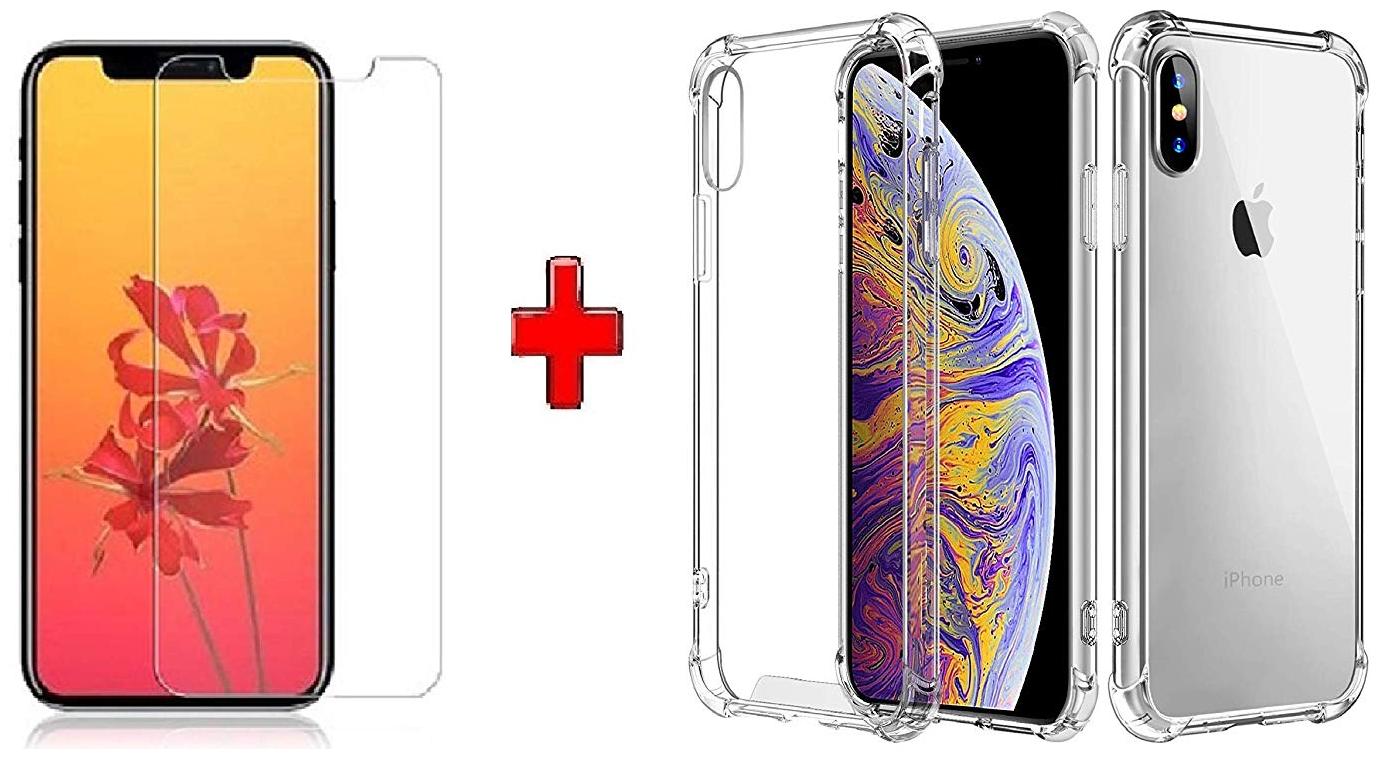 

Mascot max Back Cover For Apple iPhone XS Max With Screen Guard (Transparent)