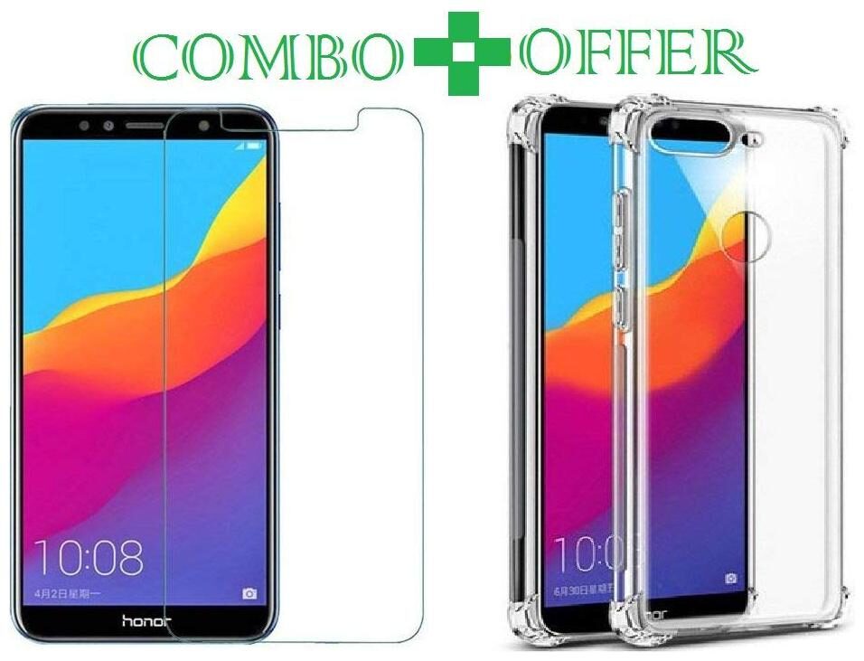 

Mascot Max (Combo pack ) Boom Transparent back cover with tempered glass 0 33mm 2 5D Curved glass for Huawei Honor 7A