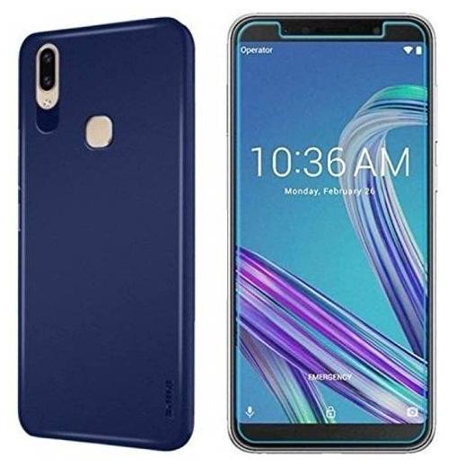 

Mascot max Combo pack Blue Back cover with tempered glass 0 3mm 2 5D Glass for Ausu Zenfone max pro M1