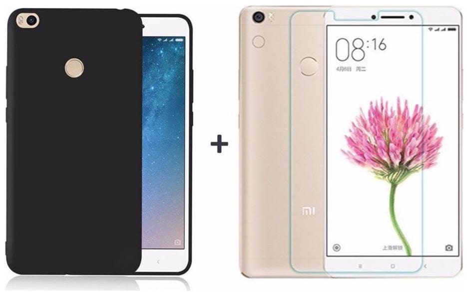 

Mascot max combo (pack of 2) transparent back cover with tempered glass for Xiaomi Mi Max2