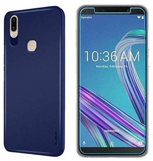 

Mascot max Combo pack Blue Back cover with tempered glass 0 3mm 2 5D Glass for Ausu Zenfone max pro M1