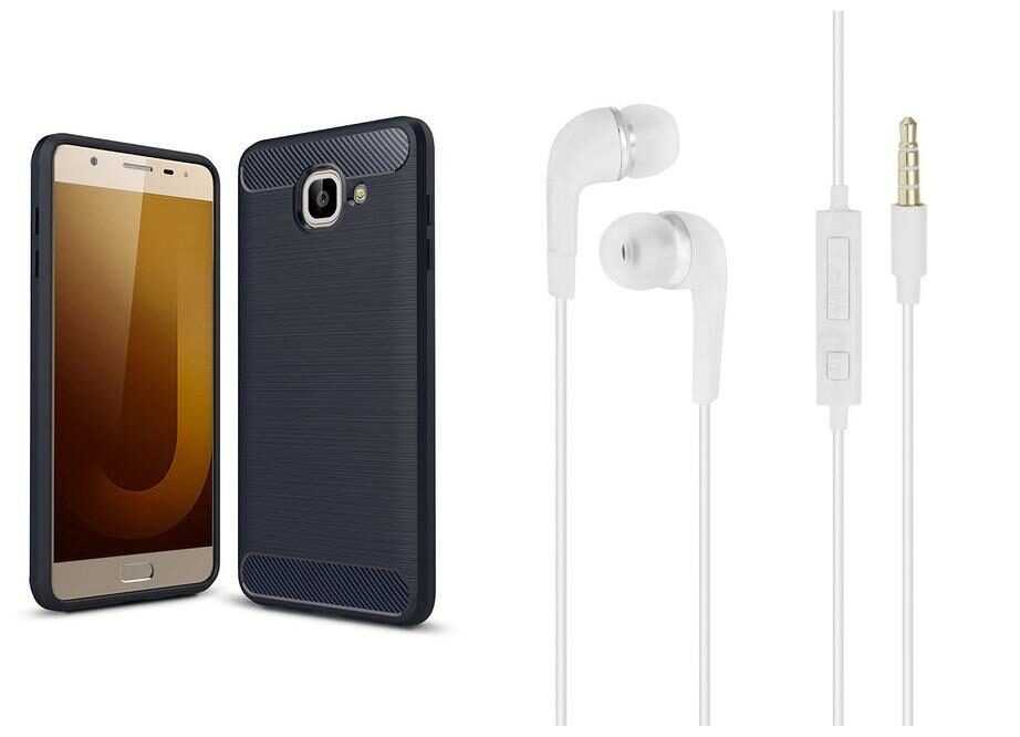 

Mascot Max Cobos hybrid back cover (black) with Earphone (White) for Samsung Galaxy On max