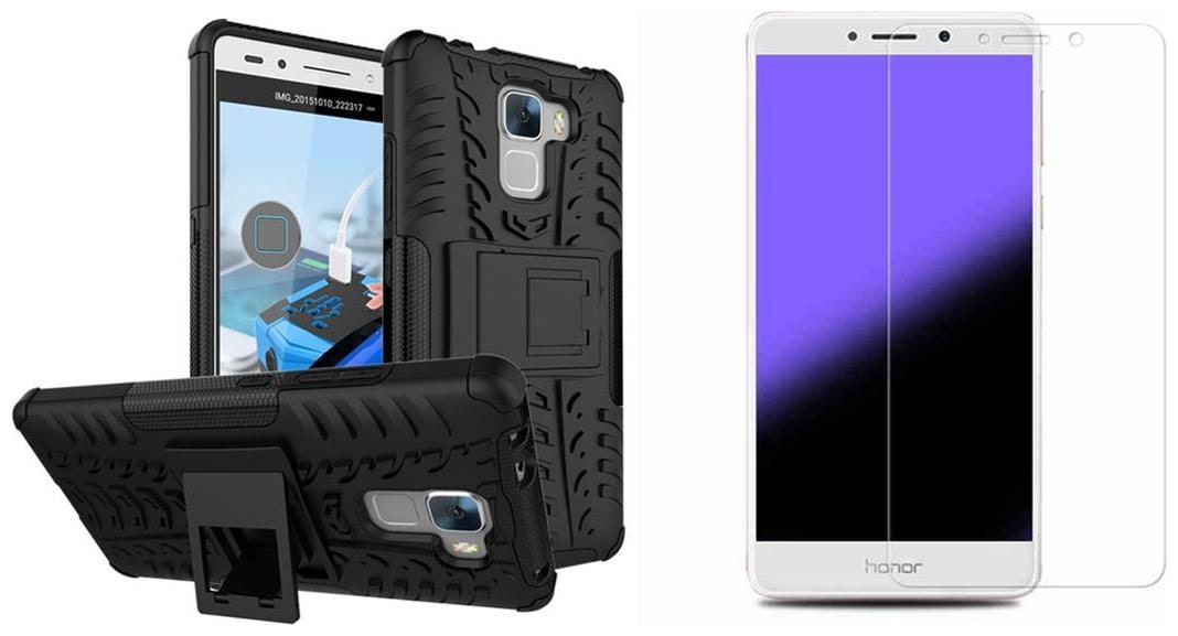 

Mascot max Defender black for Huawei Honor 6x stand cover with tempered glass