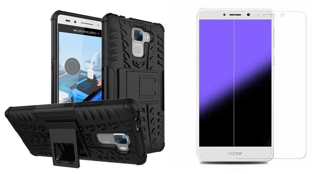 

Mascot max Defender black for Huawei Honor 6x stand cover with tempered glass