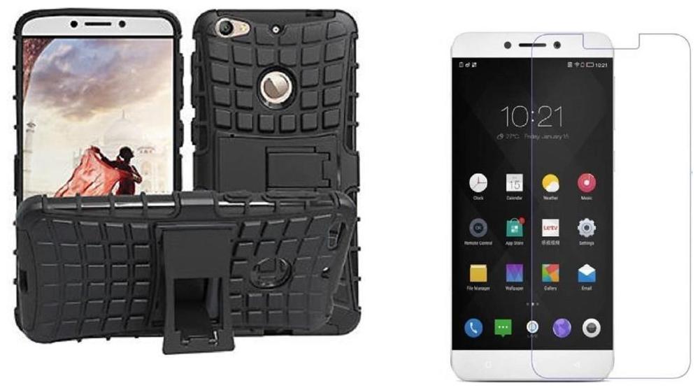 

Mascot max defender back cover black with tempered glass for Xiaomi Mi A1
