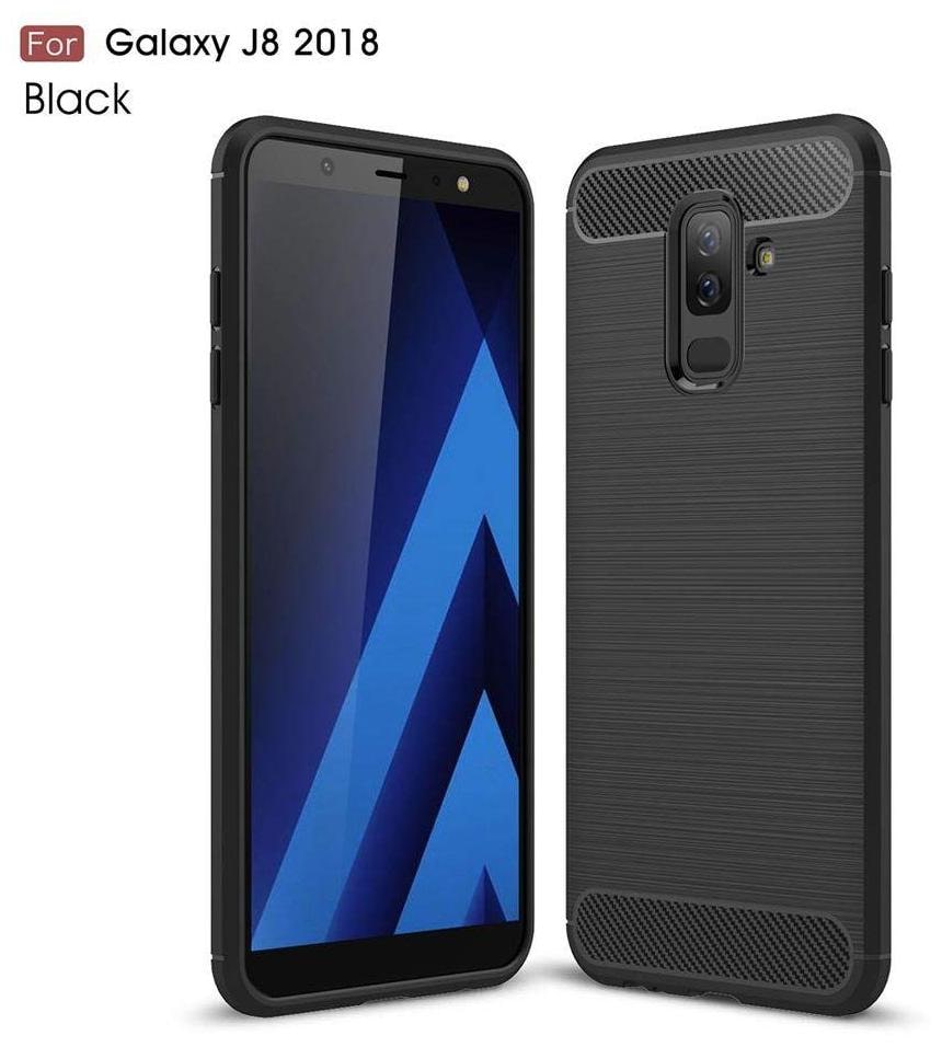 

Mascot max Hybrid Rugged Armour Shock Proof back cover black for Samsung Galaxy J8 (2018)