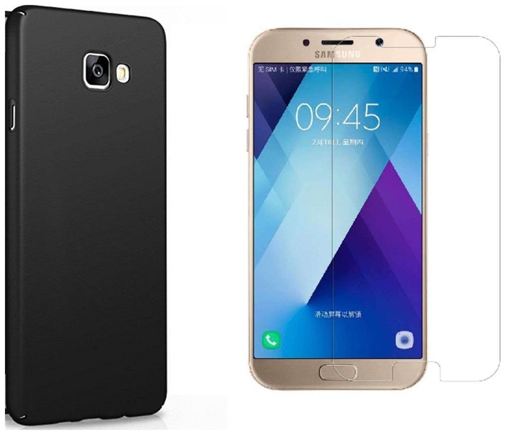 

Mascot max Hard back cover (black) with tempered glass for Samsung galaxy A5 (2017)