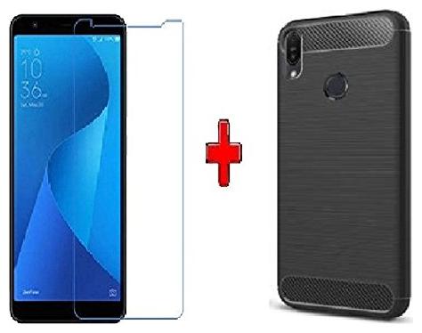 

Mascot max Hybrid case Back cover black with tempered glass0 33mm 2 5D glass for Asus Zenfone Max pro M1