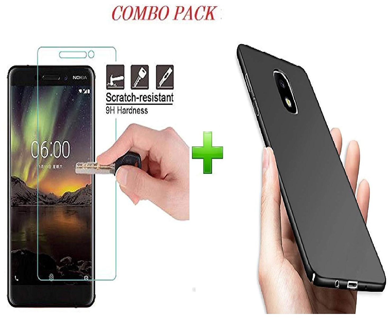 

Mascot max Back cover black with tempered glass 0 33mm 2 5D glass for Nokia3 1 (2018) Back Cover Black