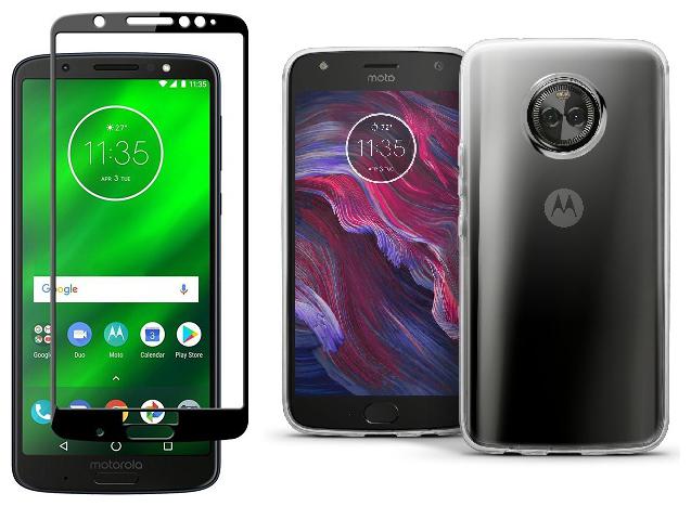 

Mascot max tempered glass black 9H glass with transparent back cover for Motorola Moto G6