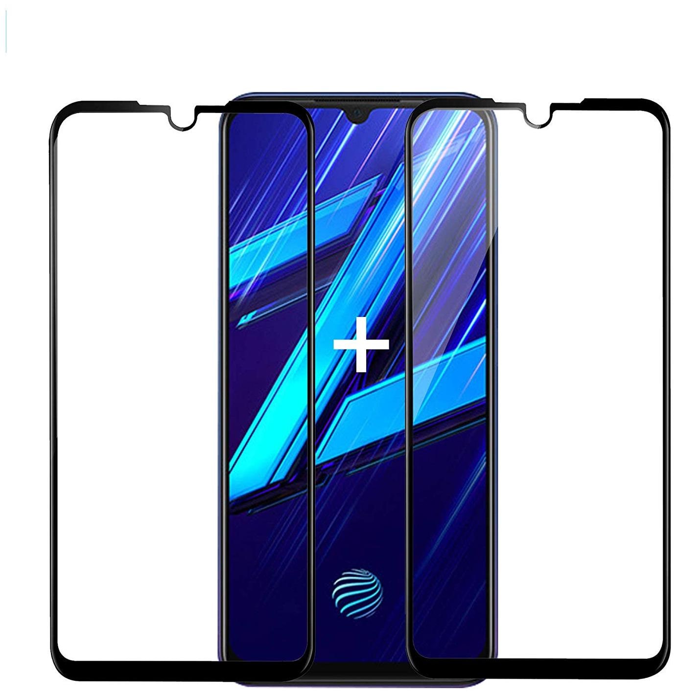 

Mascot Max Tempered glass 9H Edge to edge 2 5D tempered glass Black pack of 2 glass for Vivo Z1X