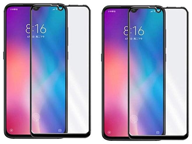 

Mascot Max tempered glass 2 5D 9H black Edge to Edge tempered glass for Xiaomi redmi Mi 9X Pack of 2