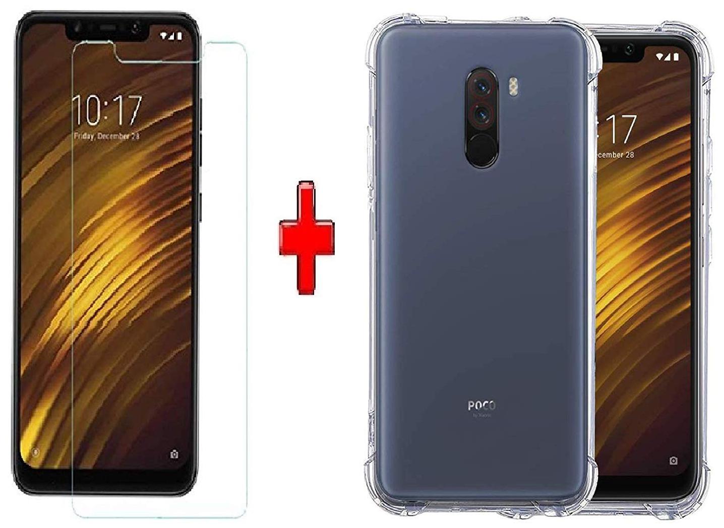 

Mascot Max tempered glass 0 33mm 2 5D glass with Transparent Hybrid back cover for Poco F1
