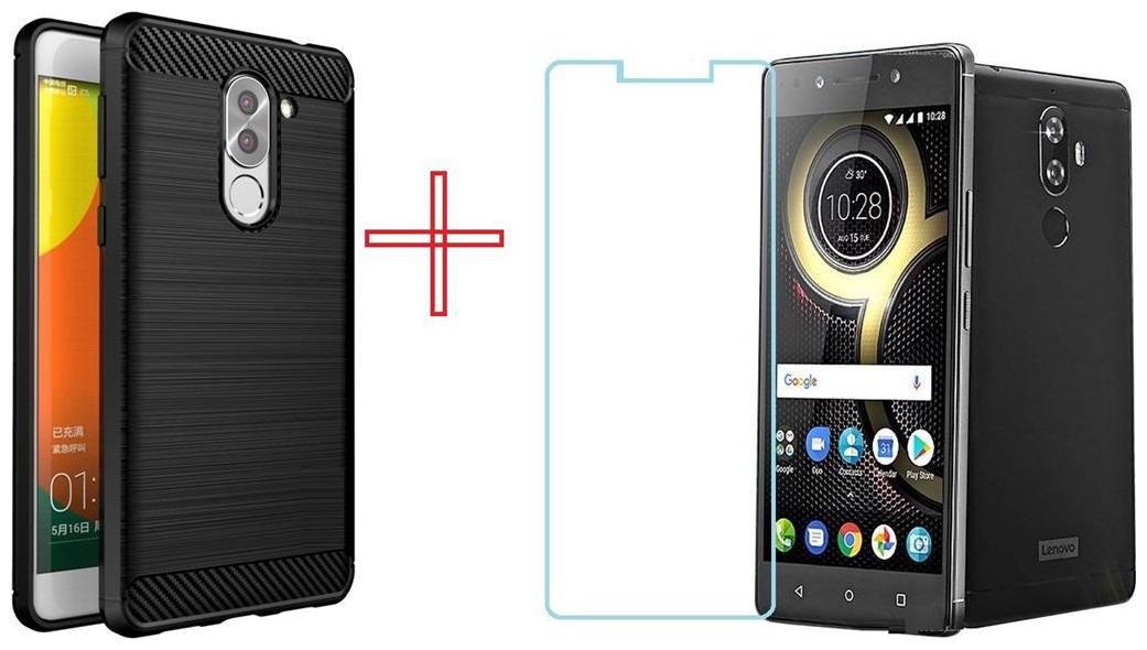 

Mascot max tempered glass with Shock proof Grip Armour back cover for Lenovo K8 note