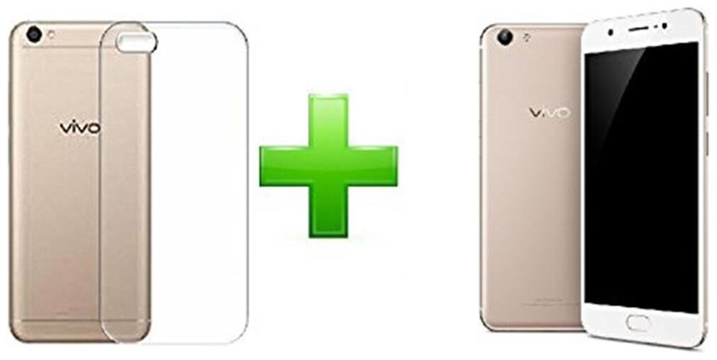 

Mascot max Transparent back cover with tempered glass for Vivo Y69