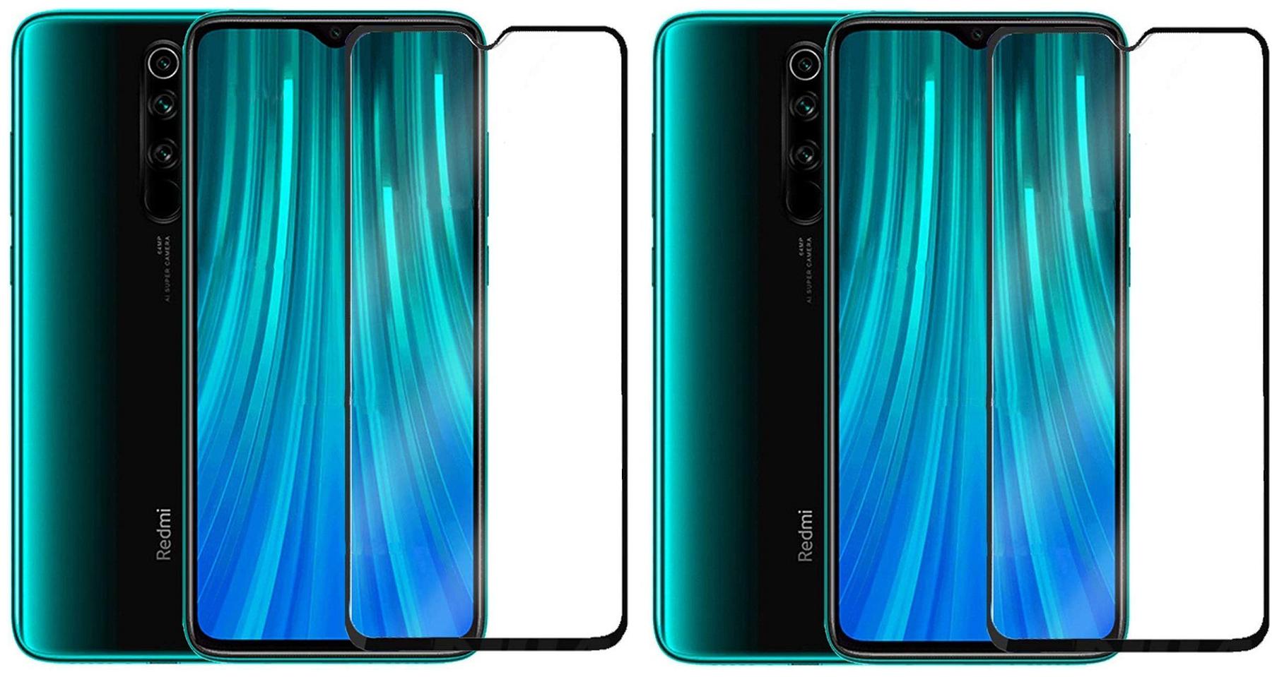 

Mascot Max tempered glass 2 5D 9H Black Edge to Edge tempered glass for Xiaomi Redmi note 8 pro Pack of 2