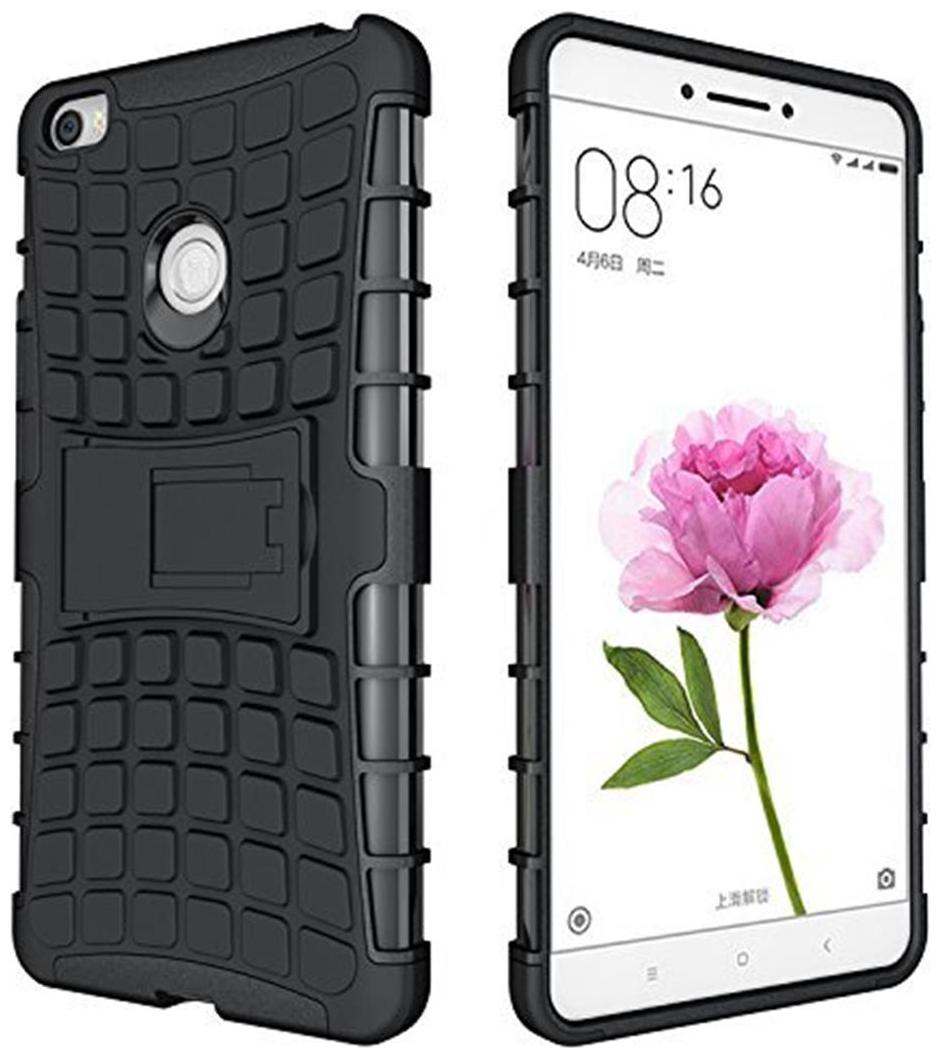 

Mascot max tempered glass with defender back cover black for Xiaomi Mi Max2