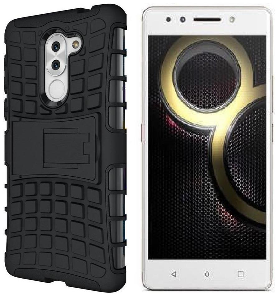 

Mascot max tempered glass with Defender case black for Lenovo K8 note