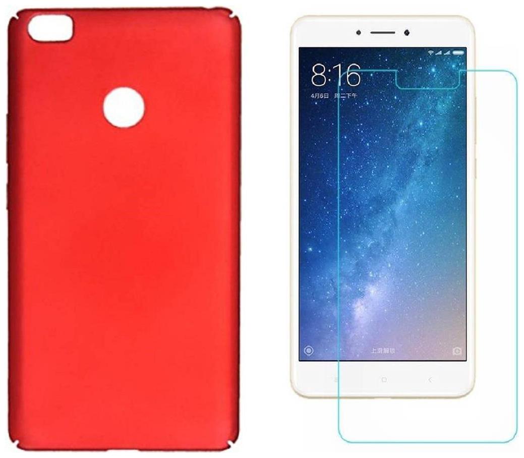 

Mascot max tempered glass white with back cover Red full glass for Xiaomi Mi max2