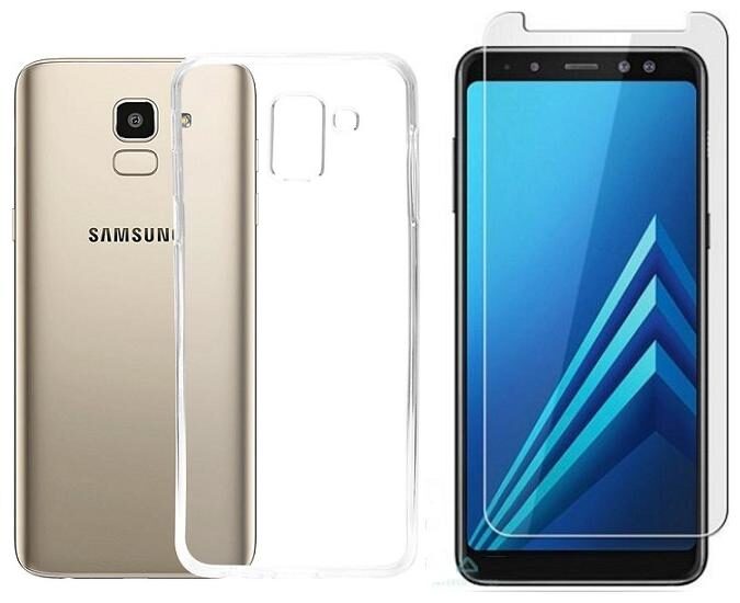 

Mascot max tempered glass 0 33mm 2 5D Curved glass with Back cover black for Samsung Galaxy J6