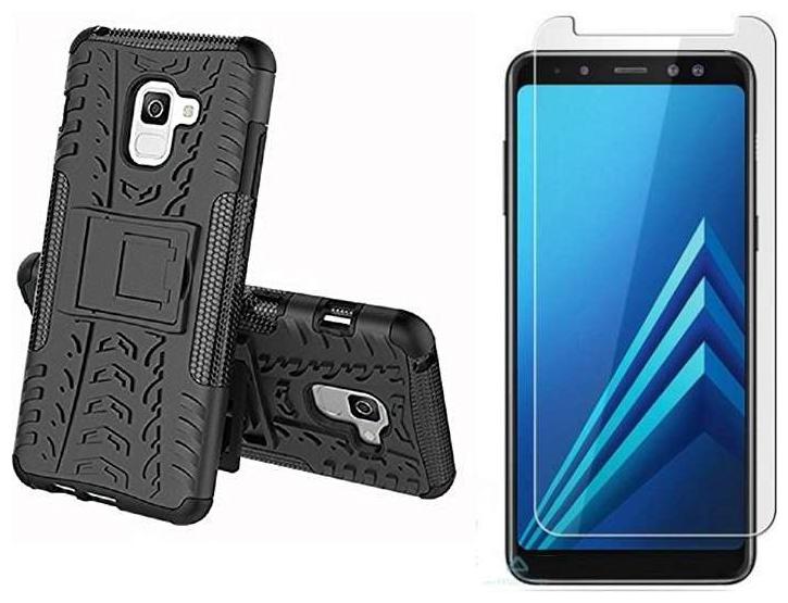 

Mascot max tempered glass 0 33mm 2 5D Curved glass with Back cover black defender for Samsung Galaxy J6