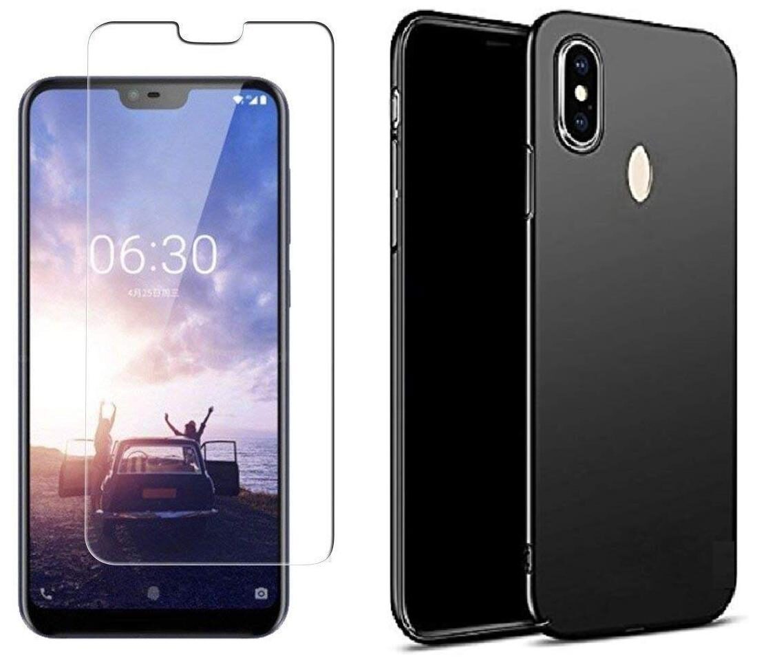 

Mascot Max tempered glass 0 33mm 2 5D glass with back cover black flaxible cover for Xiomi redmi6pro