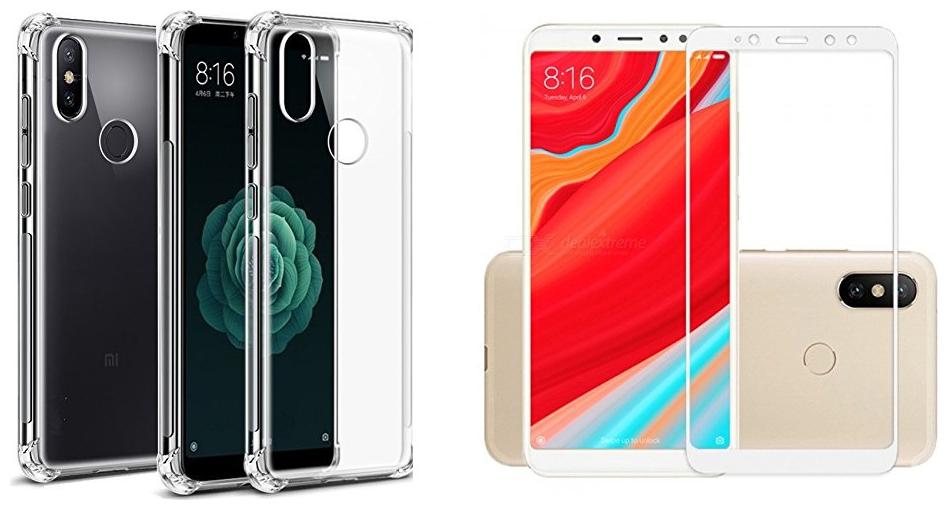 

Mascot Max White Tempered Glass 9H Glass 2 5D Glass 0 33Mm Glass With Hybrid Boom Transparent Back Cover Soft Case For Xiaomi Y2( S2)