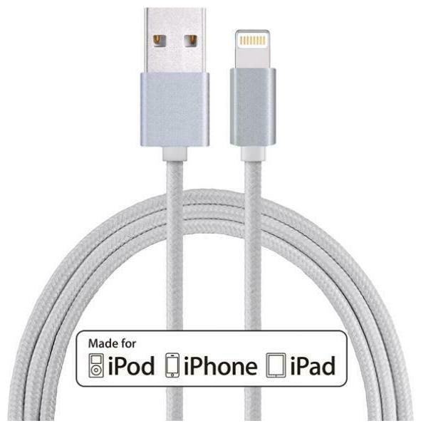 

MFI CERTIFIED 10FT LONG BRAIDED USB CABLE POWER WIRE DATA I7C for IPHONE IPADS