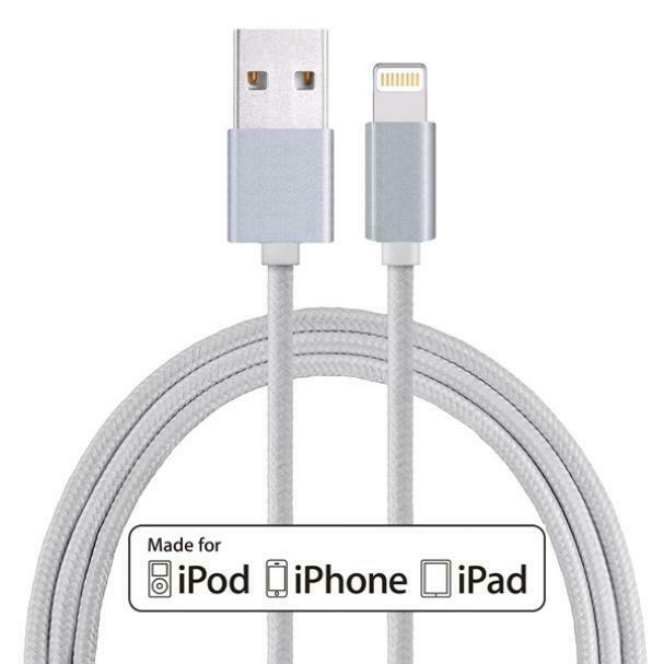 

MFI CERTIFIED 10FT LONG BRAIDED USB CABLE POWER WIRE DATA I7C for IPHONE IPADS