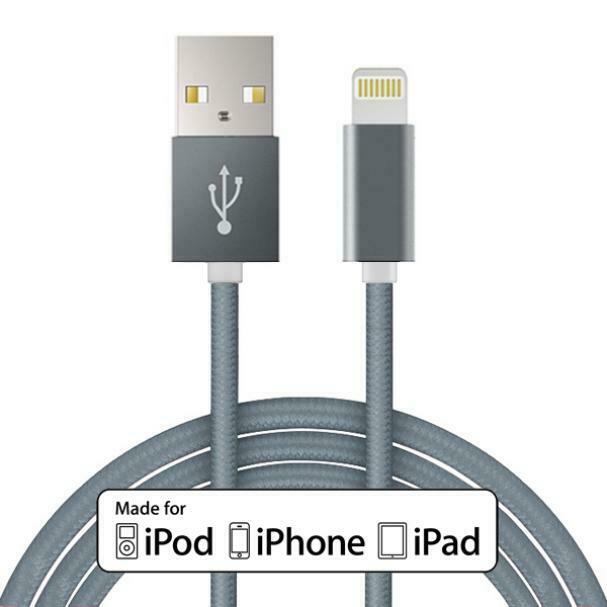 

MFI CERTIFIED 6FT BRAIDED DURABLE USB CABLE SYNC CORD T9S for IPHONE IPAD IPODS