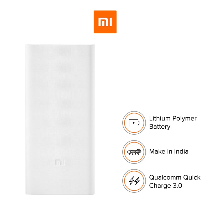Mi 2i 20000mAh Power Bank (White)