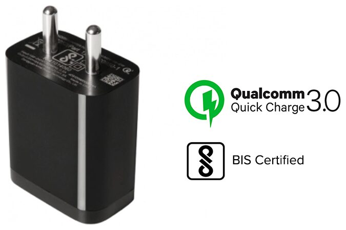 

Mi MDY-08-EW India Standard Mobile Charger (Qualcomm Quick Charge 3 0) - Black