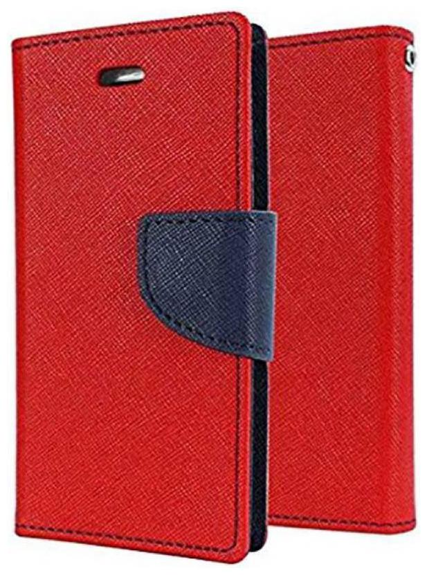 Yolke Artificial Leather Flip Cover For Mi Redmi 5A Red