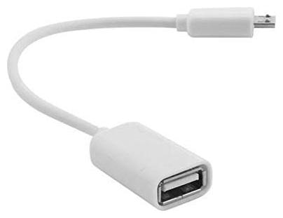

Micro USB 2 0 OTG Cable Adapter Connector for Android Tablet and Smartphone (White)